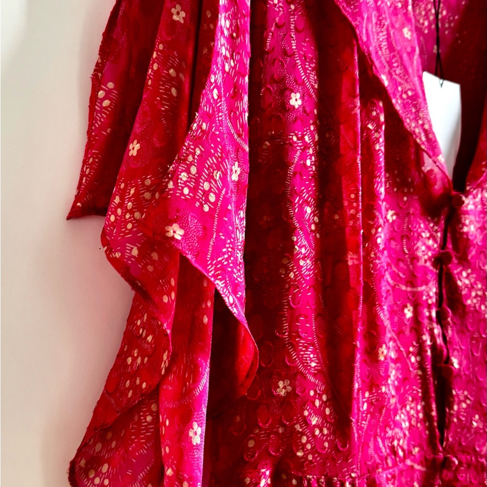 EQUIPMENT PARIS LIGHTWEIGHT SILK MIDI DRESS BUTTON FRONT 6 SMALL FLOWY FEMININE - Picture 9 of 13